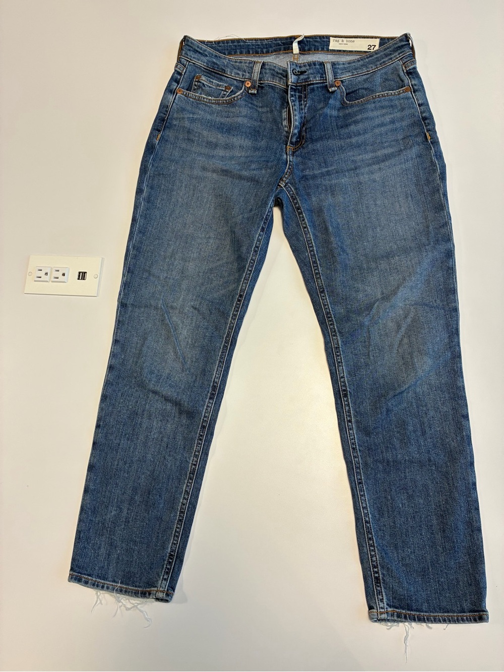 rag & bone Women's Skinny Jeans in Medium Blue